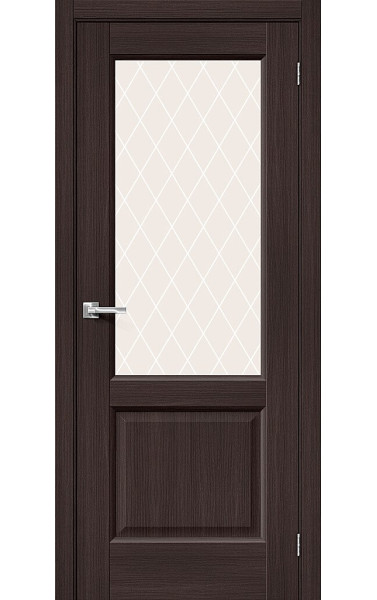 Межкомнатная дверь Неоклассик-33 Wenge Melinga/Вайт Кристал экошпон Браво. Размер 200x60 см