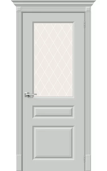 Межкомнатная дверь Скинни-15.1Grace/White Сrystal эмаль Bravo. Размер 200x60 см Межкомнатная дверь Скинни-15.1Grace/White Сrystal эмаль Bravo. Размер 200x60 см