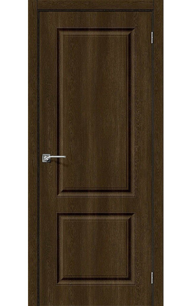 Межкомнатная дверь Скинни-12 Dark Barnwood ПВХ Браво. Размер 200x90 см