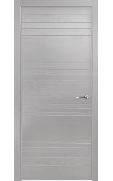 Межкомнатная дверь V-VI Светло-серый шпонированная/глухая Верда. Размер 200x90 см
