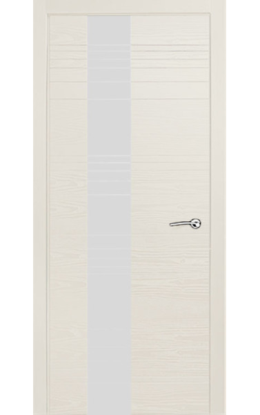 Межкомнатная дверь V-I Бьянко шпонированная/стекло Лакобель белое Верда. Размер 200x80 см